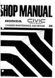 HONDA CIVIC COUPE CRX 1988 MOTOR CAR SHOP MANUAL 681 PAGES IN ENGLISH