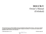 HONDA CR-V 2010 MOTOR CAR OWNERS MANUAL 446 PAGES ENGLISH