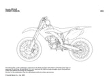 HONDA CRF250R MOTOCROSS MOTORCYCLE OWNERS MANUAL 108 PAGES ENG