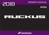 HONDA NPS50 RUCKUS 2018 MOTORCYCLE OWNERS MANUAL 115 PAGES ENGLISH