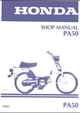 HONDA PA50 MOTORCYCLE SHOP MANUAL 98 PAGES ENG
