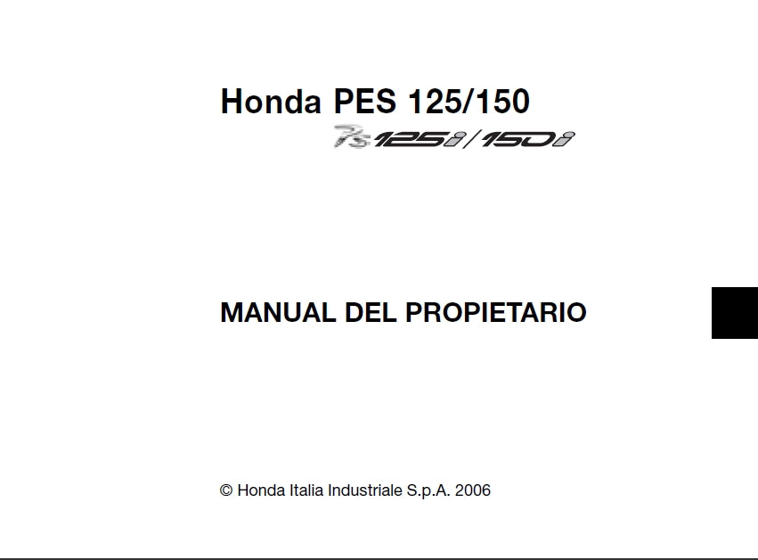 HONDA PES125 PES150 ESCUTER MANUAL DEL PROPIETARIO 124 PAGINAS PORTUGUESE