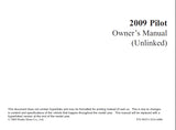 HONDA PILOT 2009 MOTOR CAR OWNERS MANUAL 582 PAGES ENGLISH