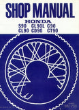 HONDA S90 CL90L C90 CL90 CD90 CT90 MOTORCYCLE SHOP MANUAL 179 PAGES ENG