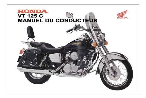 HONDA VT125C MOTO MANUEL DU CONDUCTEUR 65 PAGES FRANC