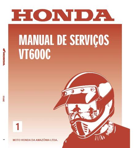 HONDA VT600C MOTOCICLETA MANUAL DE SERVICOS 262 PAGINAS PORTUGUESE