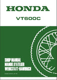 HONDA VT600C 1994 MOTORCYCLE/MOTO/MOTORRAD SHOP MANUAL MANUEL D'ATELIER WERKSTATT-HANDBUCH 46 PAGES ENG FRANC DEUT