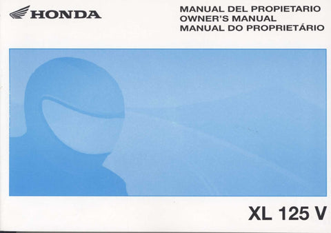 HONDA XL125V MOTOCICLETA MANUAL DEL PROPRIETARIO 130 PAGINAS ESP