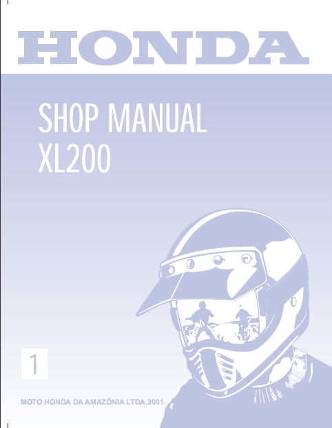 HONDA XL200 MOTORCYCLE SHOP MANUAL 258 PAGES ENG