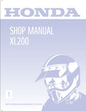 HONDA XL200 MOTORCYCLE SHOP MANUAL 258 PAGES ENG