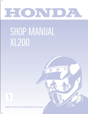 HONDA XL200 MOTORCYCLE SHOP MANUAL 258 PAGES ENG