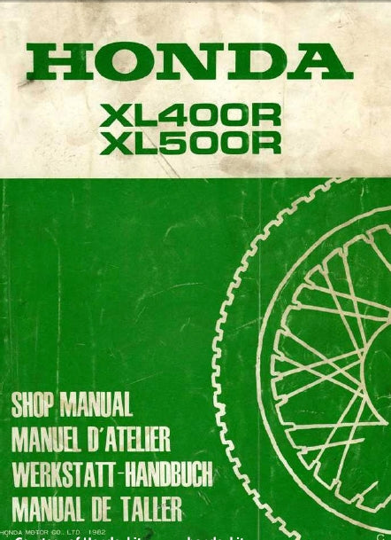 HONDA XL400R XL500R MOTORCYCLE SHOP MANUAL 100 PAGES ENGLISH