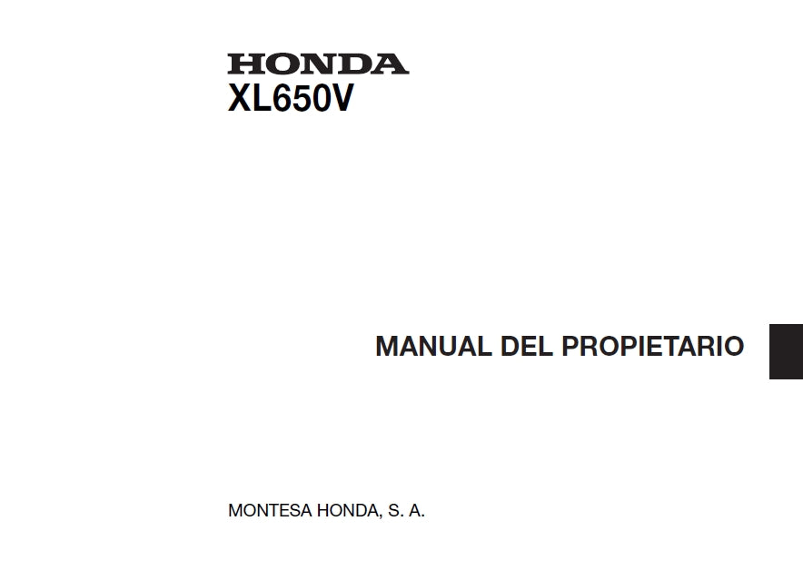 HONDA XL650V MOTOCICLETA MANUAL DEL PROPIETARIO 129 PAGINAS PORTUGUESE