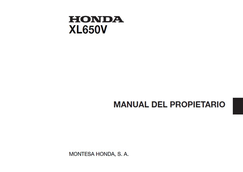 HONDA XL650V MOTOCICLETA MANUAL DEL PROPIETARIO 129 PAGINAS PORTUGUESE
