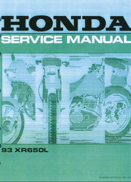 HONDA XR650L MOTORCYCLE SERVICE MANUAL 210 PAGES ENG
