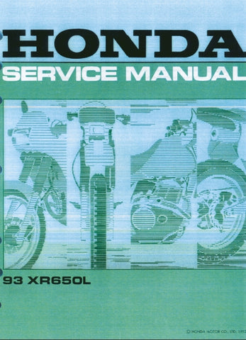 HONDA XR650L MOTORCYCLE SERVICE MANUAL 210 PAGES ENG