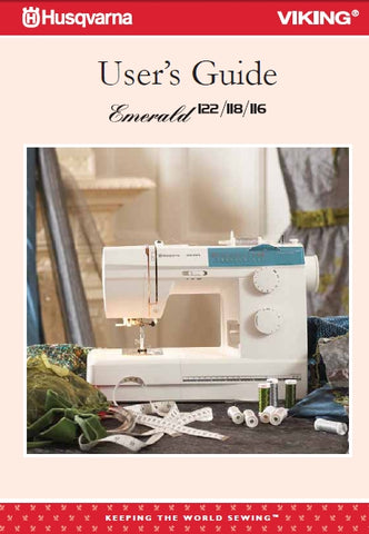 HUSQVARNA VIKING EMERALD 116 118 122 SEWING MACHINE USERS GUIDE 48 PAGES ENG
