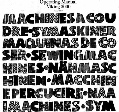 HUSQVARNA VIKING 3260 SEWING MACHINE INSTRUCTION MANUAL 44 PAGES ENG