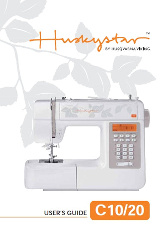 HUSQVARNA VIKING HUSKYSTAR C10 C20 SEWING MACHINE USERS GUIDE 72 PAGES ENG