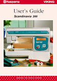 HUSQVARNA VIKING SCANDINAVIA 200 SEWING MACHINE USERS GUIDE 44 PAGES ENG