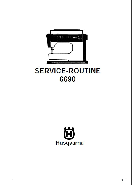 HUSQVARNA 6690 SEWING MACHINE SERVICE MANUAL 44 PAGES ENGLISH