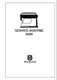 HUSQVARNA 6690 SEWING MACHINE SERVICE MANUAL 44 PAGES ENGLISH