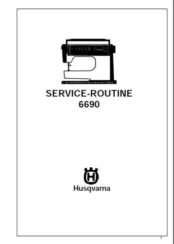 HUSQVARNA 6690 SEWING MACHINE SERVICE MANUAL 44 PAGES ENGLISH
