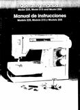 HUSQVARNA VIKING 225 215 205 SEWING MACHINE MAQUINA DE COSER OPERATING MANUAL MANUAL DE INSTRUCCIONES 37 PAGES ENG ESP