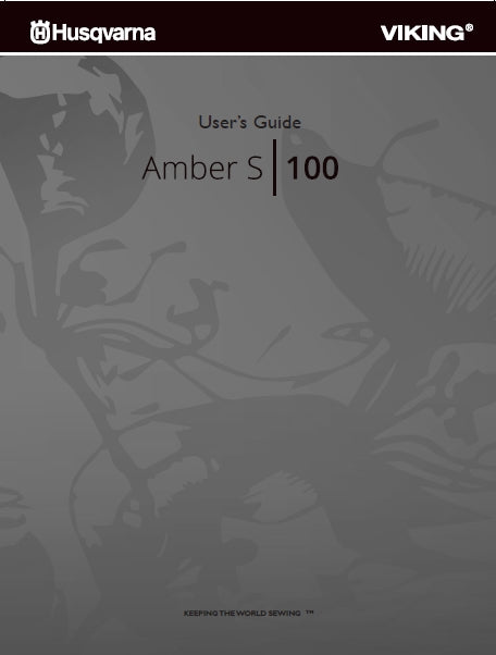 HUSQVARNA VIKING AMBER AIR S/100 SEWING MACHINE USERS GUIDE 35 PAGES ENG