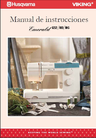 HUSQVARNA VIKING EMERALD 122 118 116 MAQUINA DE COSER MANUAL DE INSTRUCCIONES 48 PAGES ESP