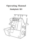 HUSQVARNA VIKING HUSKYLOCK 901 SEWING MACHINE OPERATING MANUAL 40 PAGES ENG