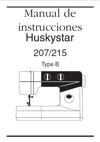 HUSQVARNA VIKING HUSKYSTAR 207 215 TYPE B MAQUINA DE COSER MANUAL DE INSTRUCCIONES 40 PAGINA ESP