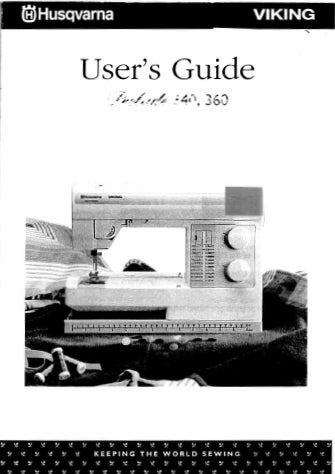 HUSQVARNA VIKING PRELUDE 340 360 SEWING MACHINE USERS GUIDE 32 PAGES ENG