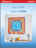 HUSQVARNA VIKING SAPPHIRE/965Q SEWING MACHINE USERS GUIDE 76 PAGES ENG