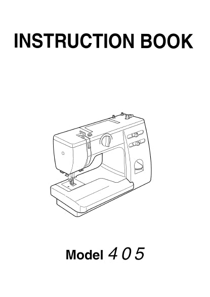 JANOME 405 SEWING MACHINE INSTRUCTION BOOK 27 PAGES ENG