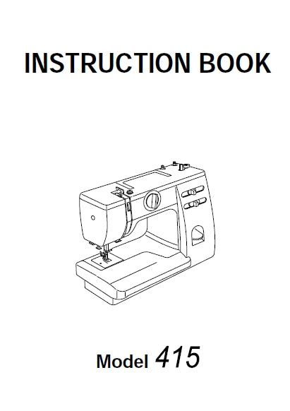 JANOME 415 SEWING MACHINE INSTRUCTION BOOK 32 PAGES ENG