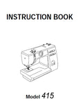 JANOME 415 SEWING MACHINE INSTRUCTION BOOK 32 PAGES ENG