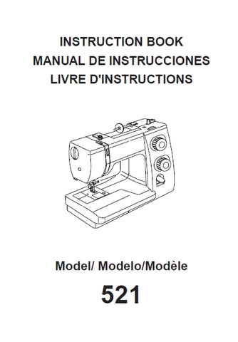 JANOME 521 SEWIST SEWING MACHINE INSTRUCTION BOOK 79 PAGES ENG ESP FRANC