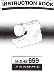 JANOME 659 SEWING MACHINE INSTRUCTION BOOK 35 PAGES ENG