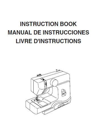 JANOME BUZZIN BLUE SEWING MACHINE INSTRUCTION BOOK 39 PAGES ENG ESP FRANC