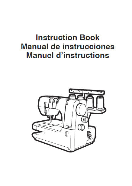 JANOME COVER PRO 1000CPX SEWING MACHINE INSTRUCTION BOOK 58 PAGES ENG ESP FRANC