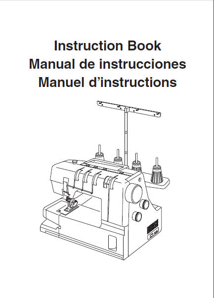 JANOME COVER PRO 2000CPX SEWING MACHINE INSTRUCTION BOOK 60 PAGES ENG ESP FRANC