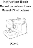 JANOME DC2010 SEWING MACHINE INSTRUCTION BOOK 86 PAGES ENG ESP FRANC