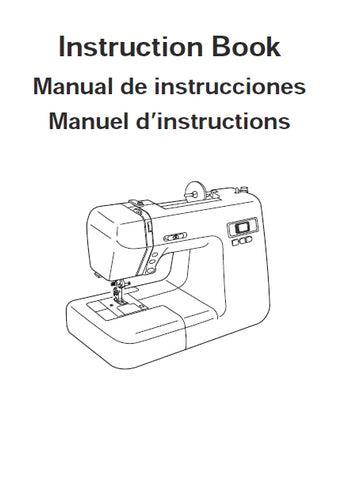 JANOME DC2012 SEWING MACHINE INSTRUCTION BOOK 94 PAGES ENG ESP FRANC