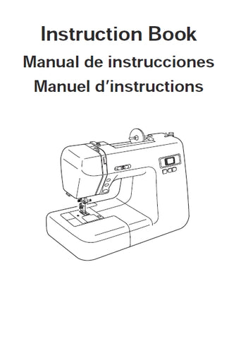 JANOME DC2013 SEWING MACHINE INSTRUCTION BOOK 94 PAGES ENG ESP FRANC