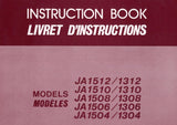 JANOME JA1300 JA1500 SERIES SEWING MACHINE INSTRUCTION BOOK/LIVRET D'INSTRUCTIONS 43 PAGES ENG FRANC