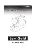 JANOME JEM GOLD 660 SEWING MACHINE INSTRUCTION BOOK 23 PAGES ENG