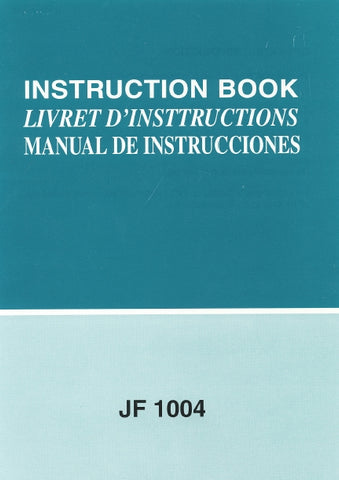 JANOME JF1004 SEWING MACHINE INSTRUCTION BOOK 58 PAGES ENG FR ESP