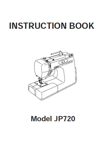 JANOME JP720 SEWING MACHINE INSTRUCTION BOOK 41 PAGES ENG