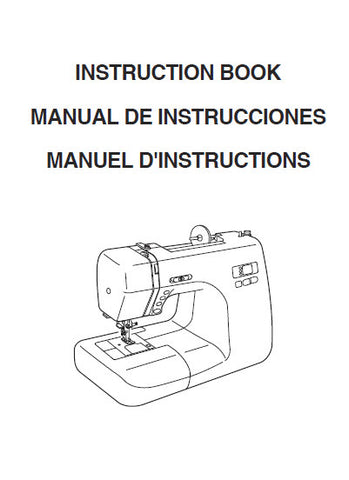 JANOME JW7630 SEWING MACHINE INSTRUCTION BOOK 80 PAGES ENG ESP FRANC